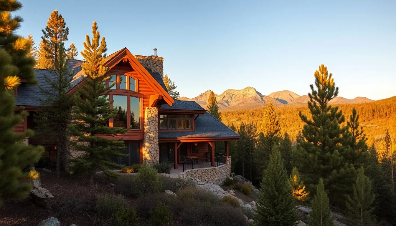 Beautiful mountain home nestled in ponderosa pine forest in northern Arizona